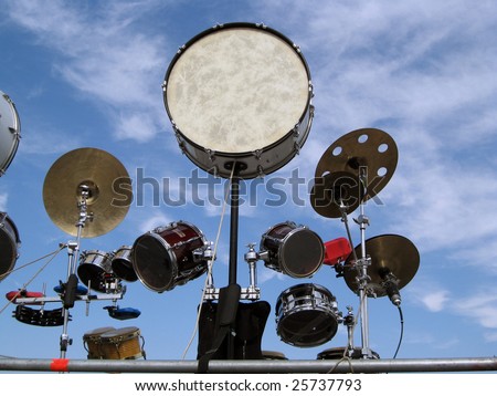Empty stage with instruments ready for performance