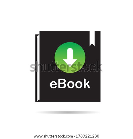 Download a book. ebook marketing, download button icon. vector illustration