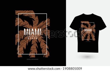 The miami beach graphic vector illustration is perfect for designing T-shirts, hoodies, etc.