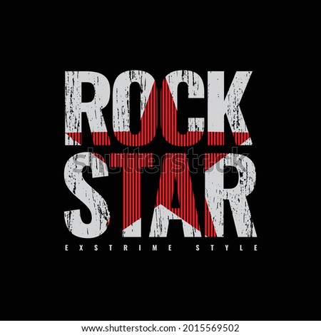 ROCKSTAR, illustration typography. perfect for t shirt design