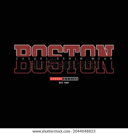BOSTON illustration typography. perfect for t shirt design