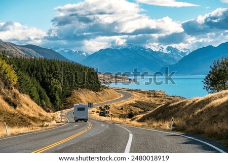 Similar – Image, Stock Photo Idyllic lake in the Salzkammergut region