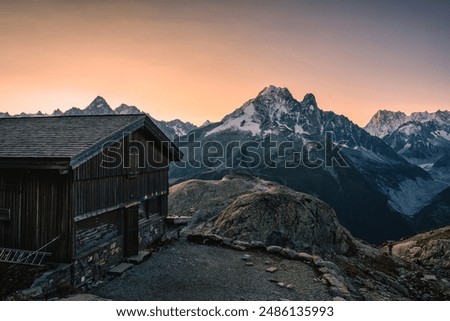 Image, Stock Photo massif Wooden hut Hut