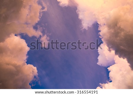 Sky cloud color gold blue wonderful background