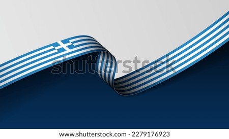 Greece ribbon flag background. Element of impact for the use you want to make of it.
