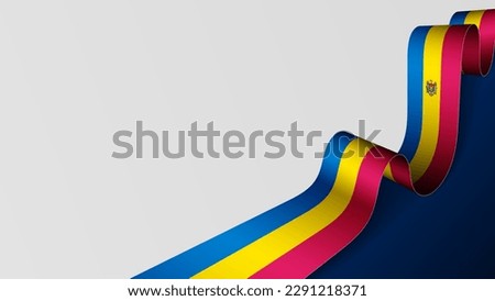 Moldova ribbon flag background. Element of impact for the use you want to make of it.