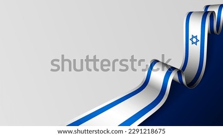 Israel ribbon flag background. Element of impact for the use you want to make of it.