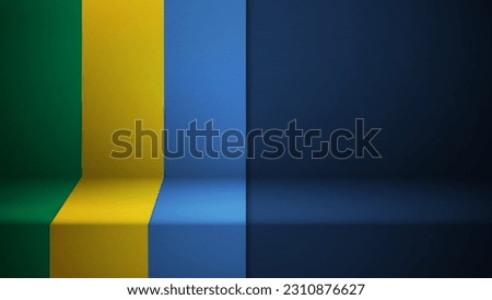 3d background with flag of Gabon. An element of impact for the use you want to make of it.