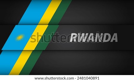 Edge background Rwanda graphic and label. Element of impact for the use you want to make of it.