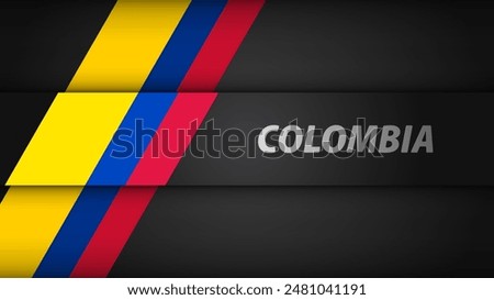 Edge background Colombia graphic and label. Element of impact for the use you want to make of it.