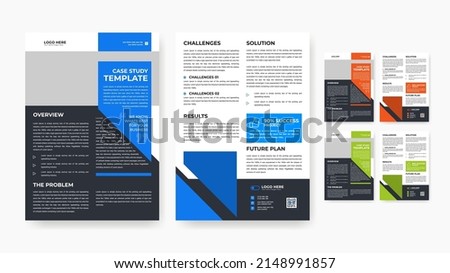 case study print template design, corporate business flyer design