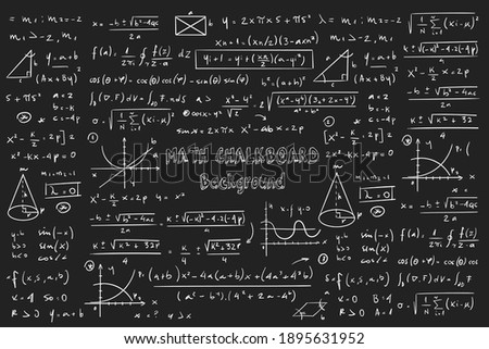 mathematical formulas and theories vector