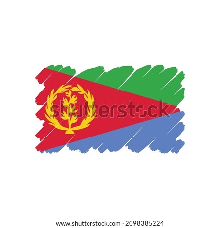 Flag of Eritrea, brush stroke background