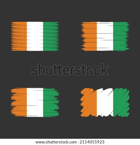 Collection of Cote Dlvoire flag brush