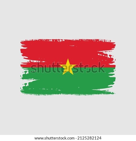Burkina Faso flag brush stroke. National flag