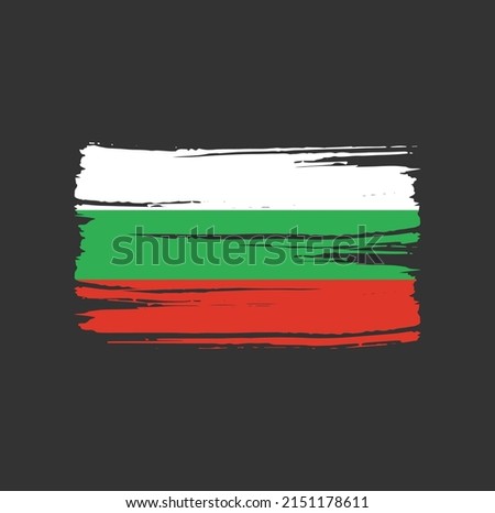 Bulgaria Flag Brush. National Flag