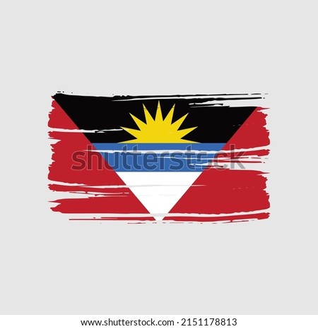 Antigua and Barbuda Flag Brush. National Flag
