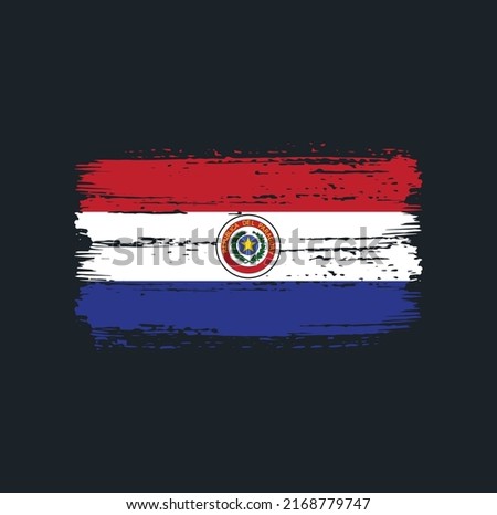 Paraguay Flag Brush. National Flag