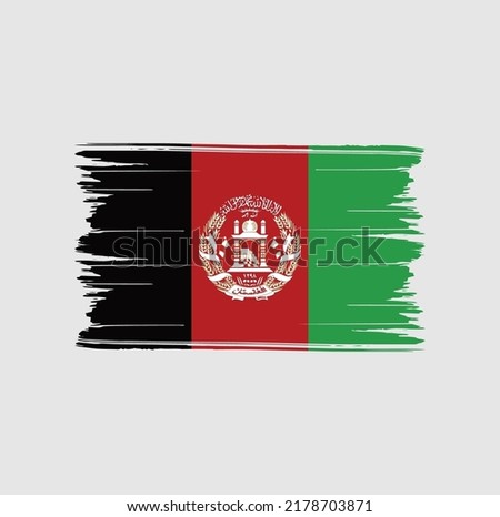 Afghanistan Flag Brush. National Flag