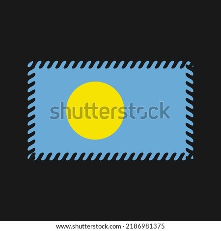 Palau Flag Vector. National Flag