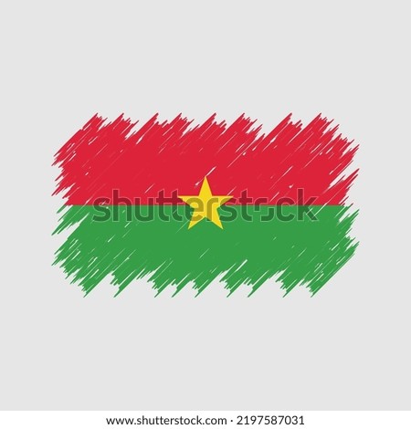 Burkina Faso Flag Brush Strokes. National Flag