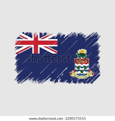 Cayman Islands Flag Brush Strokes. National Flag