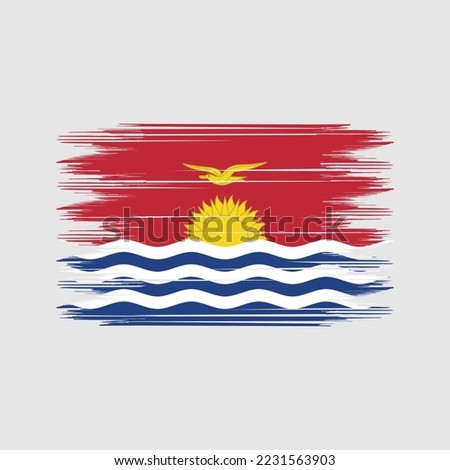 Kiribati Flag Brush Vector Illustration