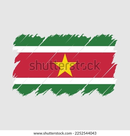Suriname Flag Brush Vector Illustration