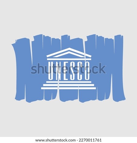 Unesco Flag Brush Vector Design