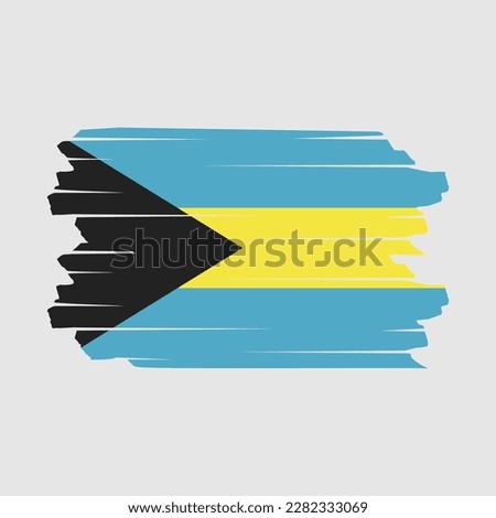 Bahamas Flag Brush Vector Illustration