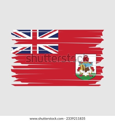 Bermuda Flag Brush Vector Illustration