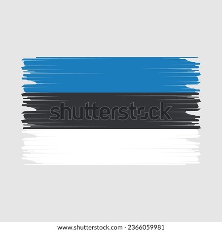 Estonia Flag Brush Vector Illustration