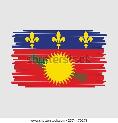 Guadeloupe Flag Design Vector Illustration