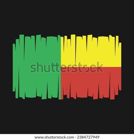 Benin Flag Brush Vector Illustration