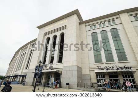 THE BRONX, UNITED STATES - JUNE 20, 2015: Yankee Stadium is the home ballpark for the New York Yankees of Major League Baseball and the home stadium for New York City FC of Major League Soccer.