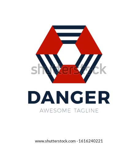 Danger Radiation hexagon vector logo. Filled radiation icon for website design and mobile, app development. radiation icon from filled physics.