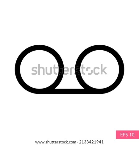 Voicemail vector icon in line style design for website design, app, UI, isolated on white background. Editable stroke. EPS 10 vector illustration.