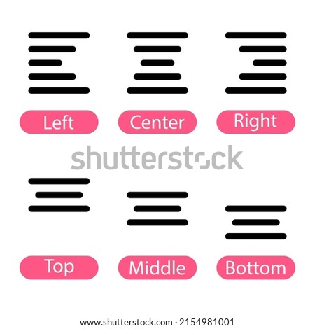 Set of Text alignment vector icons in line style design for website design, app, UI, isolated on white background. Editable stroke. EPS 10 vector illustration.