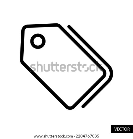 Labels, Price tags, Keywords, Coupons, Categories, Discount banners vector icon in line style design for website, app, UI, isolated on white background. Editable stroke. EPS 10 vector illustration.