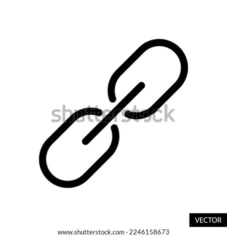Link vector icon in line style design for website, app, UI, isolated on white background. Editable stroke. EPS 10 vector illustration.