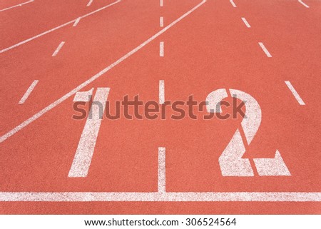 Running track on sport stadium number one and two