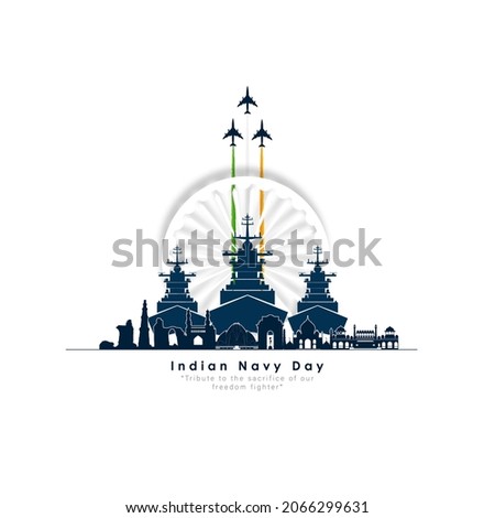 Vector illustration of Indian navy day. ストックフォト © 