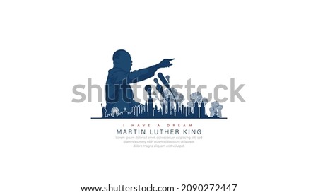 abstract illustration of Mlk day.vector EPS 10