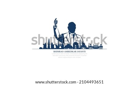 Bhimrao Ramji Ambedkar jayanti vector illustration.	