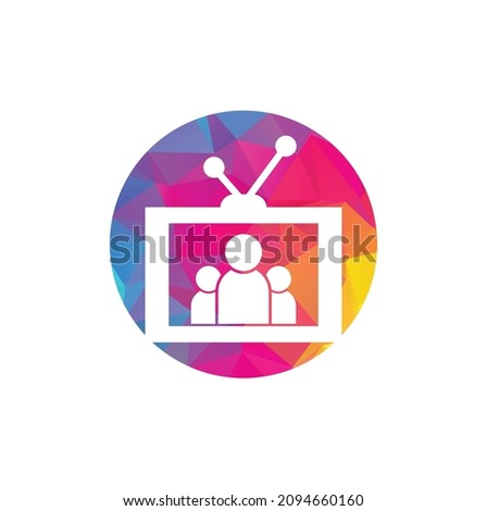 Family Channel Logo Design Vector Template. People tv logo design icon.	