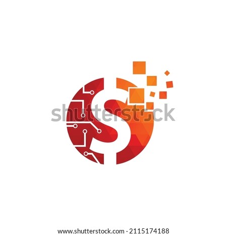 Money logo design. Digital money logo template.