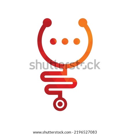Medical chat and talk vector logo design. Doctor help and consult logo concept.