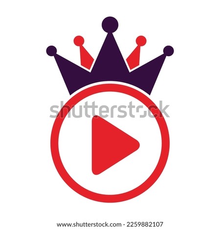 King Video vector logo design template. Royal film logo design vector.