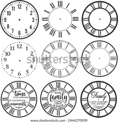 Clock Faces Vector Designs Bundle