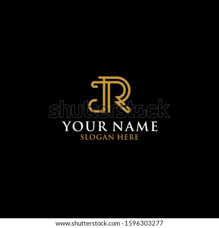 JR letter typography logo design. Luxury logo vector download.